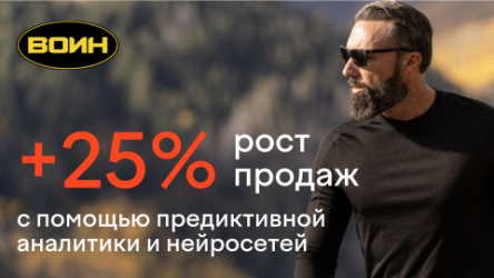 Увеличили продажи на 25,7% для интернет-магазина «ВОИН» с помощью предиктивной аналитики и AI